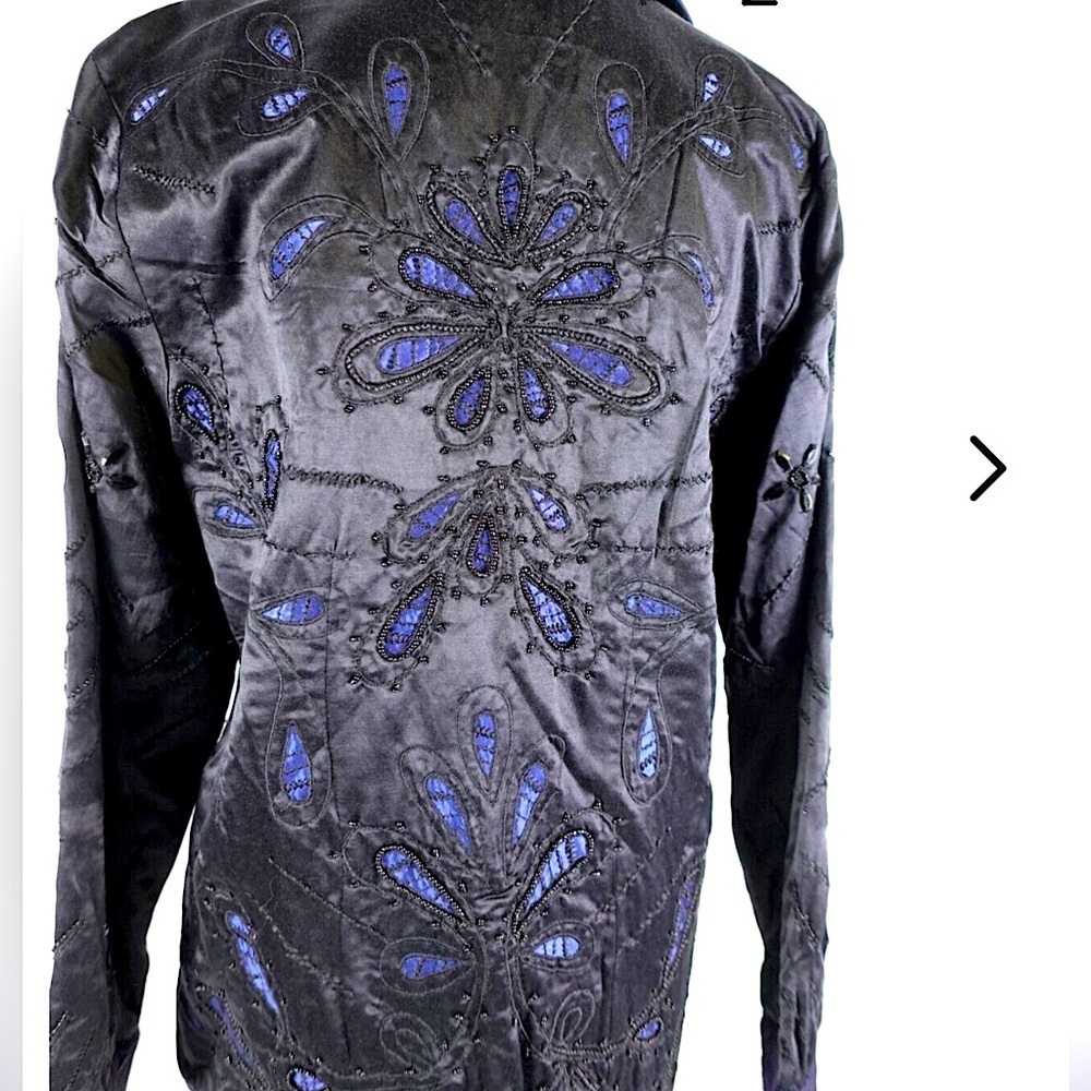 Chico’s Excitement Zira Silk & Linen Jacket 3 (16-18) L New - Picture 4 of 7